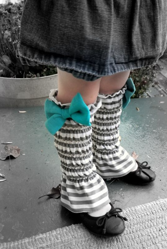 Shirred Bow Legwarmers