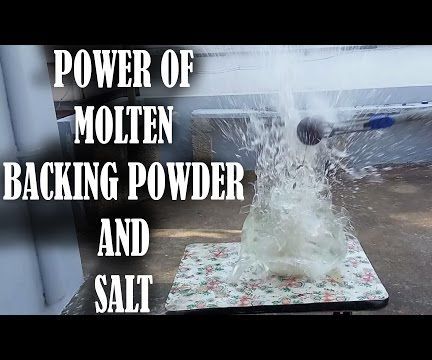 Molten Backing Soda Into Water VS Molten Salt Into Water - #Experiment 1