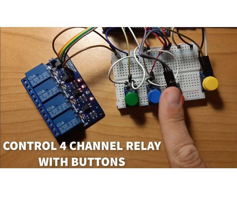 Controlling 4 Channel Arduino Relay With Buttons