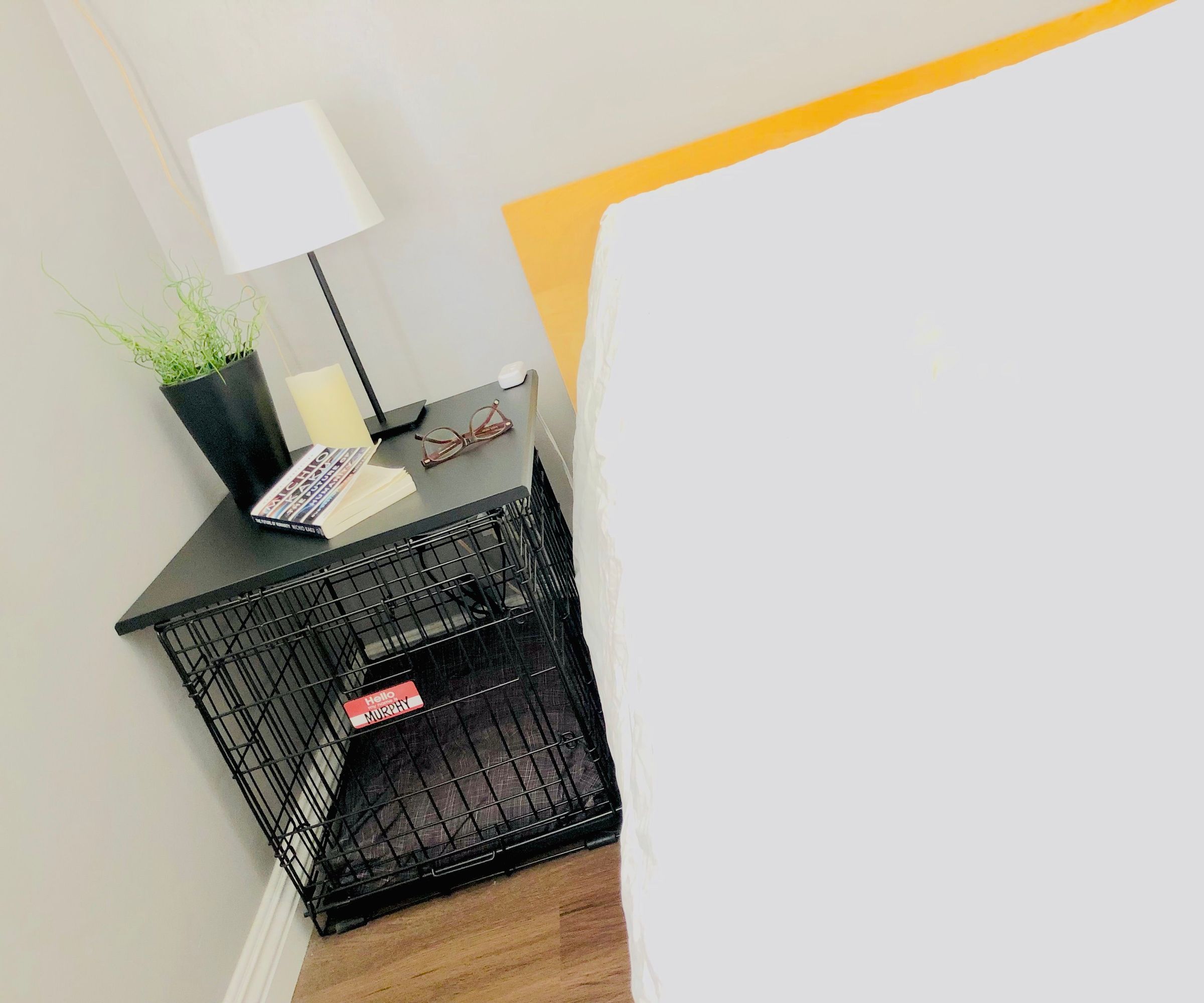 Transform a Dog Crate Into a Side Table