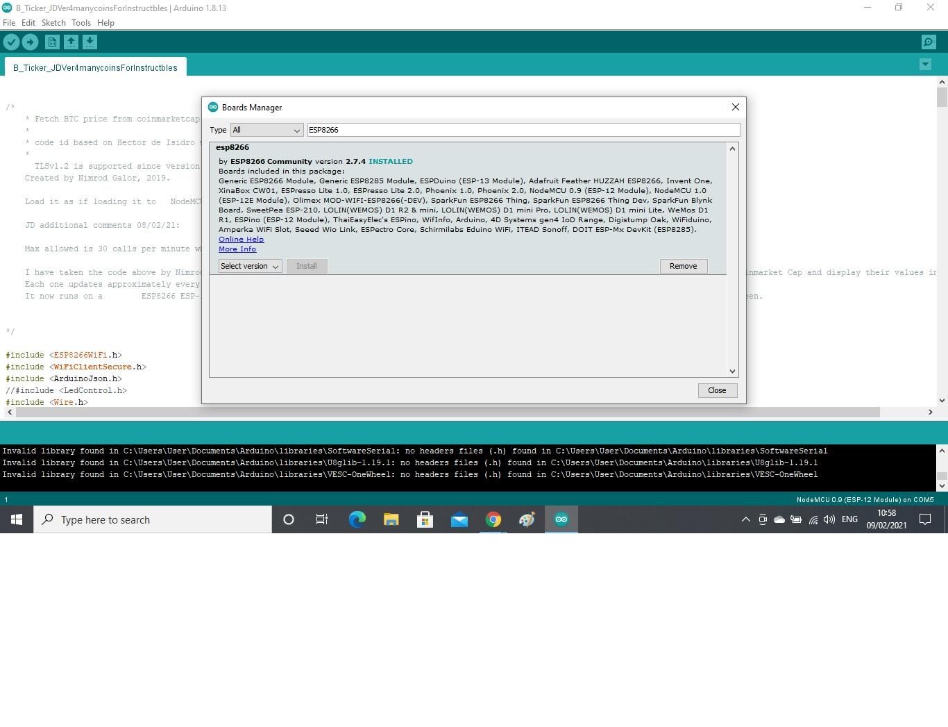Multi-Crypto Ticker: CoinMarketCap : 8 Steps - Instructables
