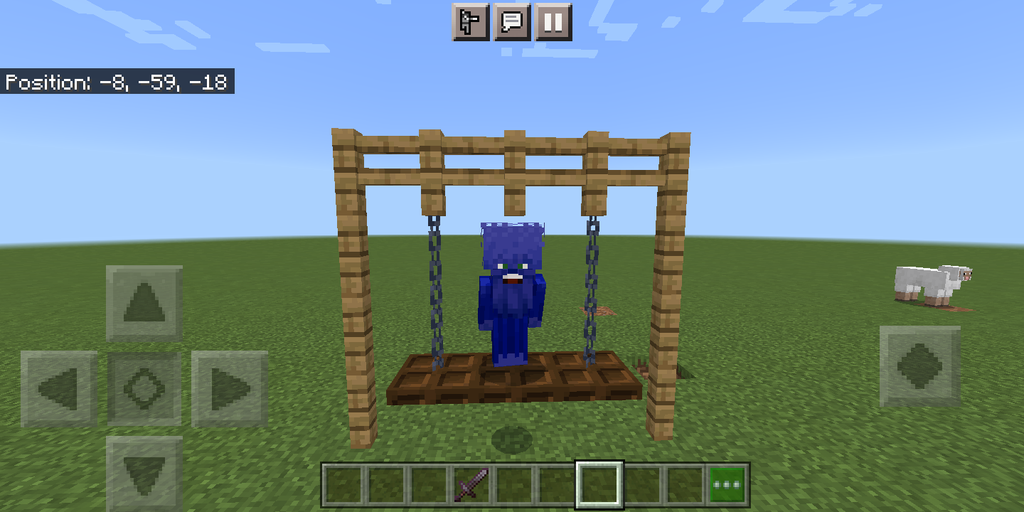 Working Swing Minecraft 100% Working Swing Set in Minecraft : 11 Steps - Instructables