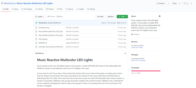 Music Reactive Multicolor LED Lights | Arduino Sound Detection Sensor ...
