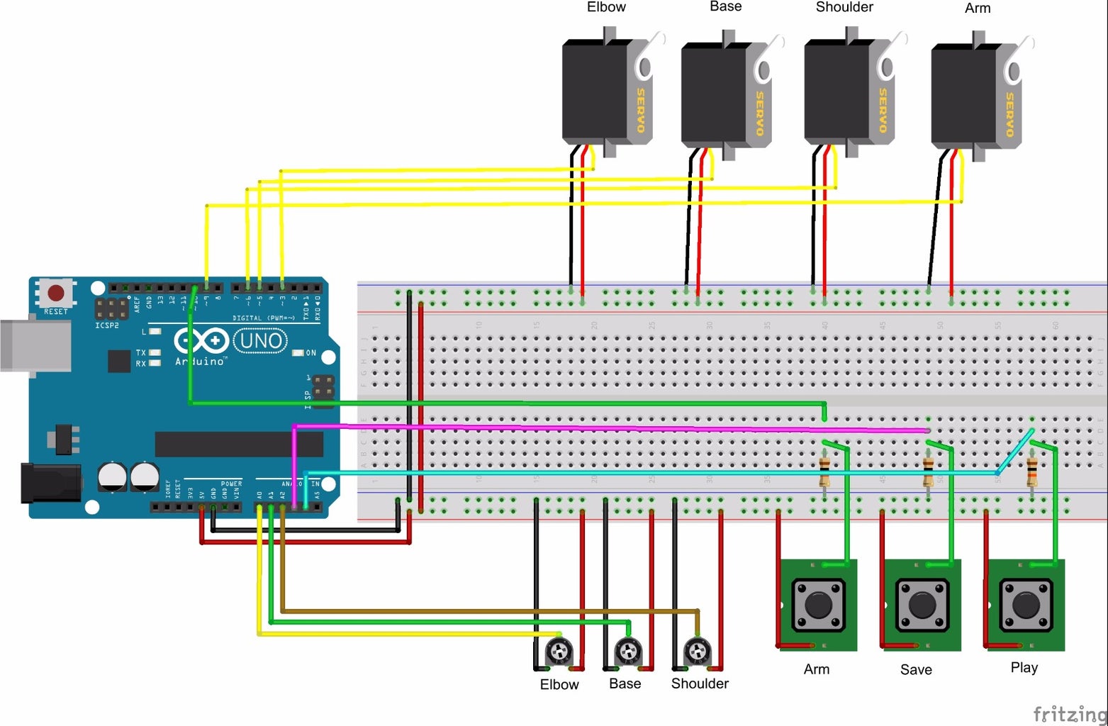 Cheap Programmable Arduino Robotic Arm : 6 Steps (with Pictures ...