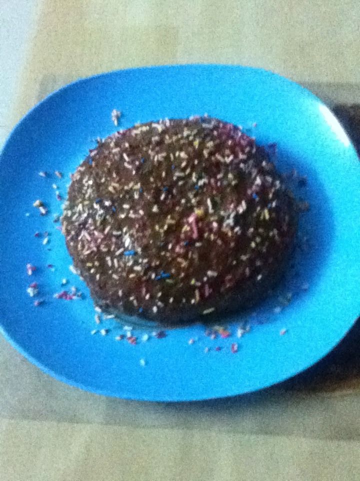 Microwave Vanilla Sponge Cake With Chocolate Ganache Frosting