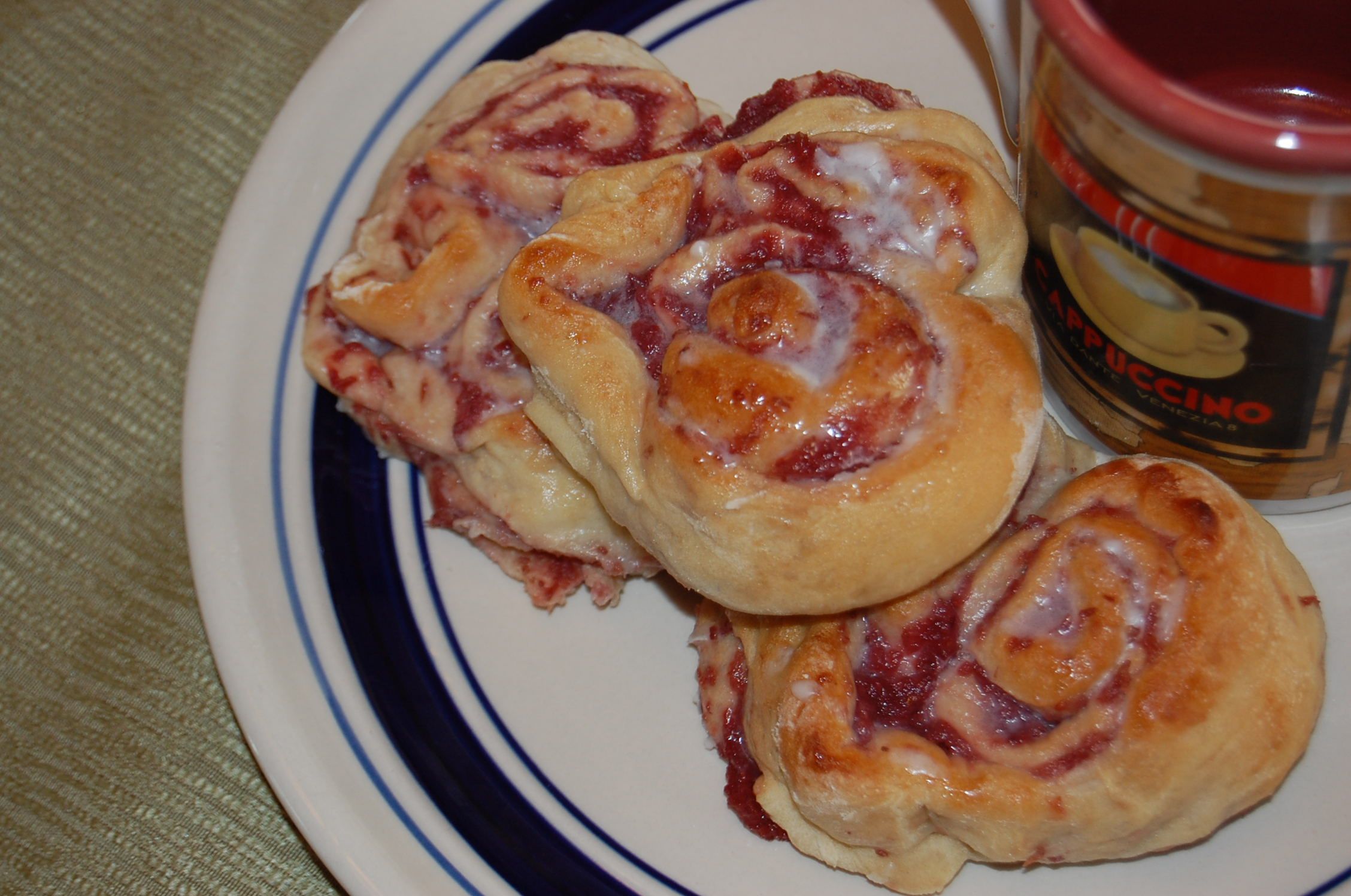 Cranberry Heart Breakfast Rolls