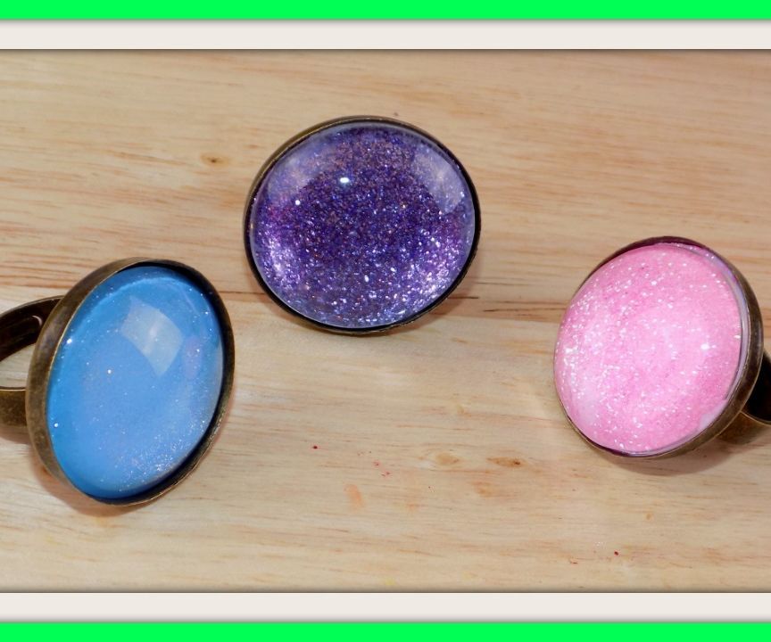 DIY GLITTER RINGS
