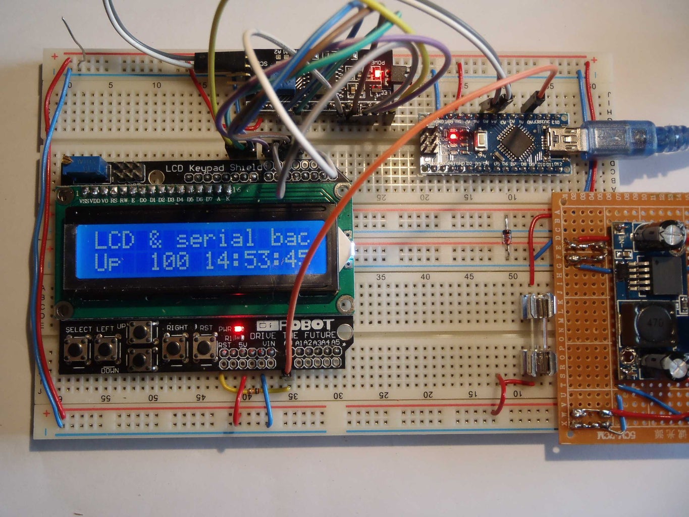 1602 LCD Keypad Shield Module With I2C Backpack : 6 Steps - Instructables