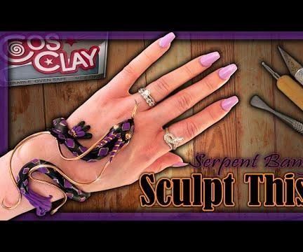 Polymer Clay Serpent Bangle