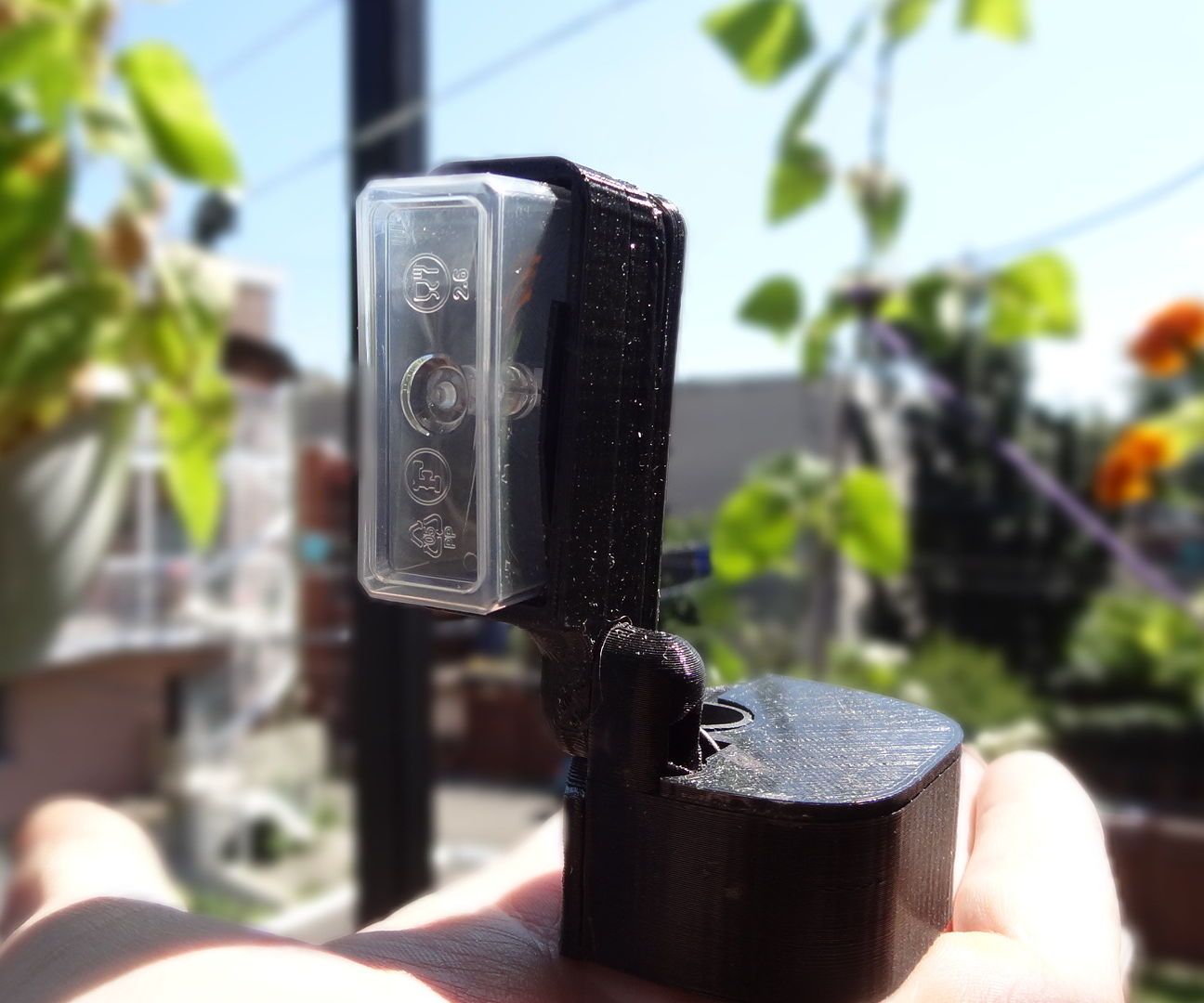 3D printed bike light without battery 