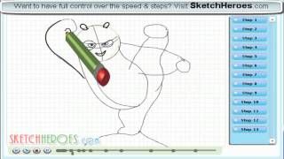 How to Draw -Po- (Kung Fu Panda)