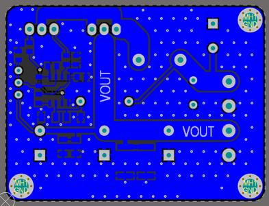 Figure 2  the PCB Layout of the DC to DC Boost Converter