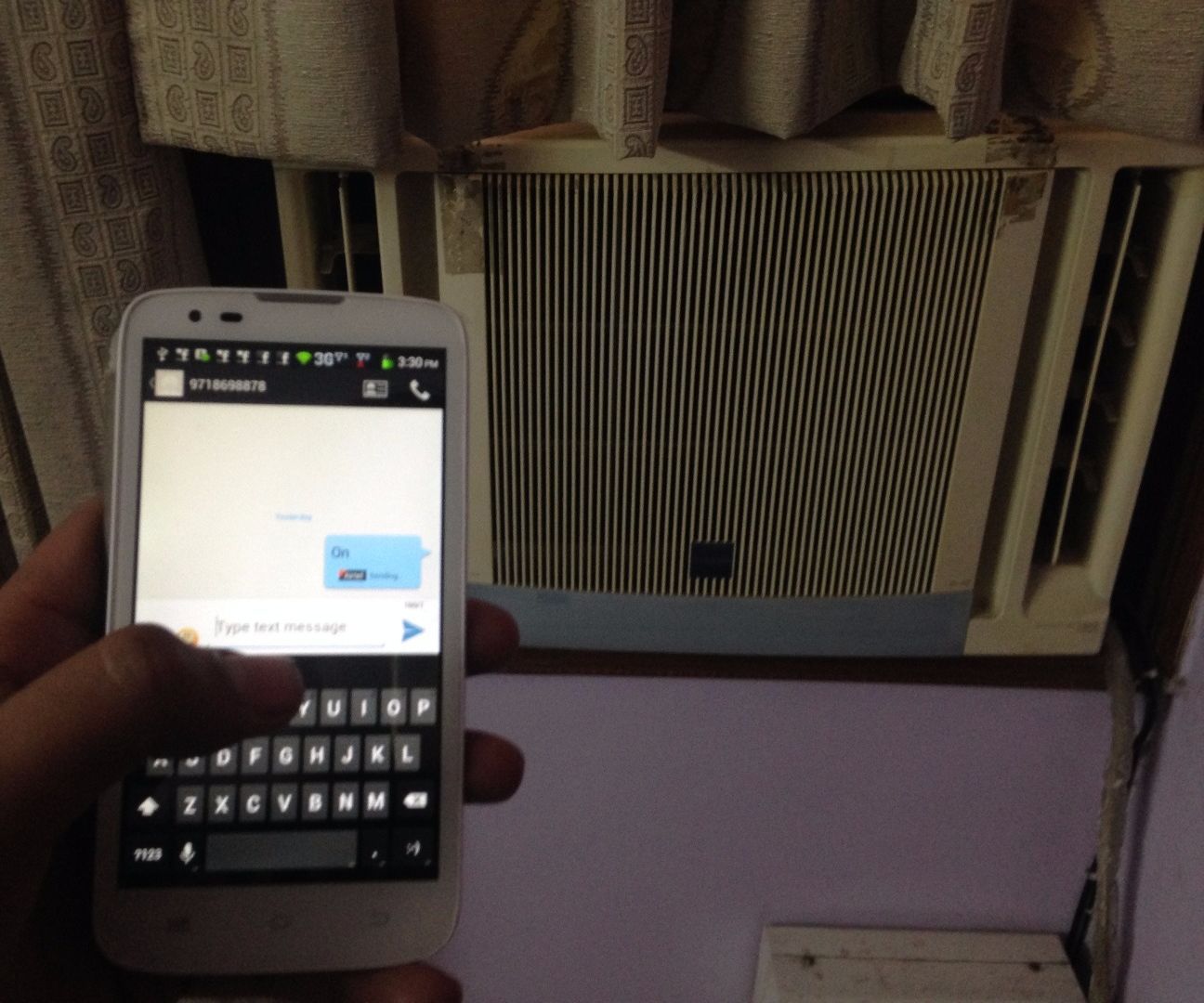 Smart SMS Powered Air Conditioner Using LinkitONE
