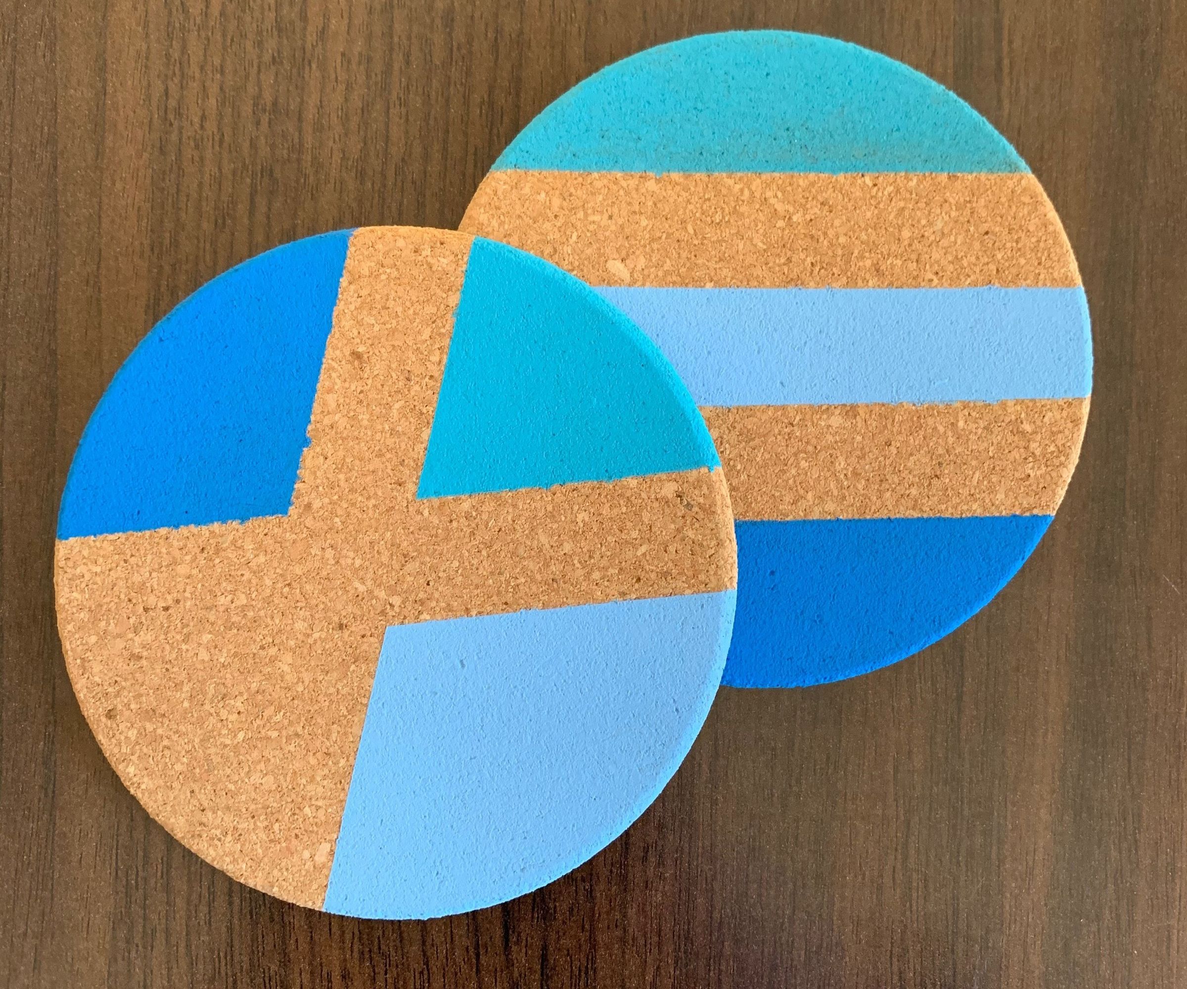 DIY Painted Geometric Coasters