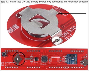 1 Pc CR1220 Battery Socket
