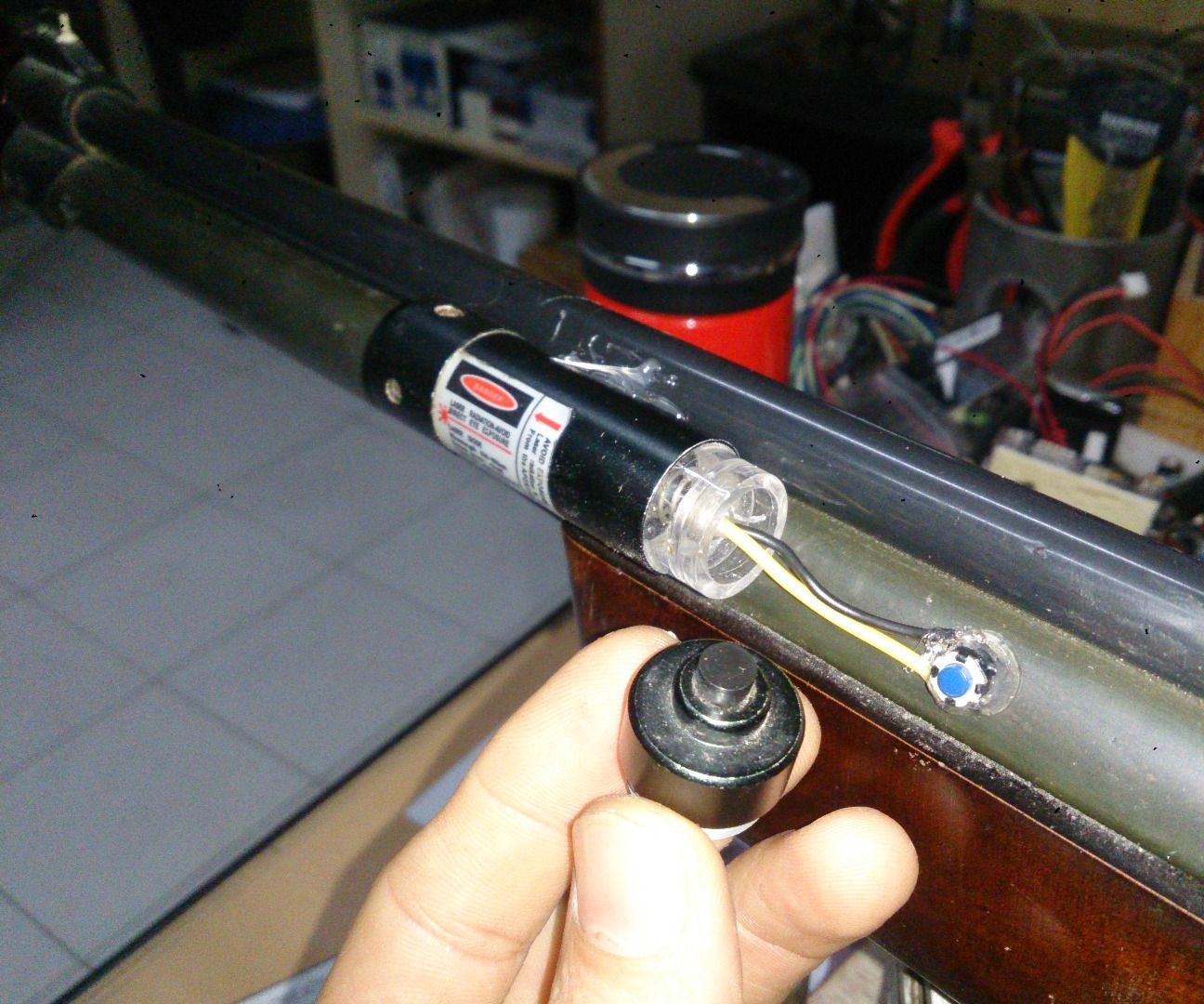 Replacing Rifle Laser Button With Momentary Switch