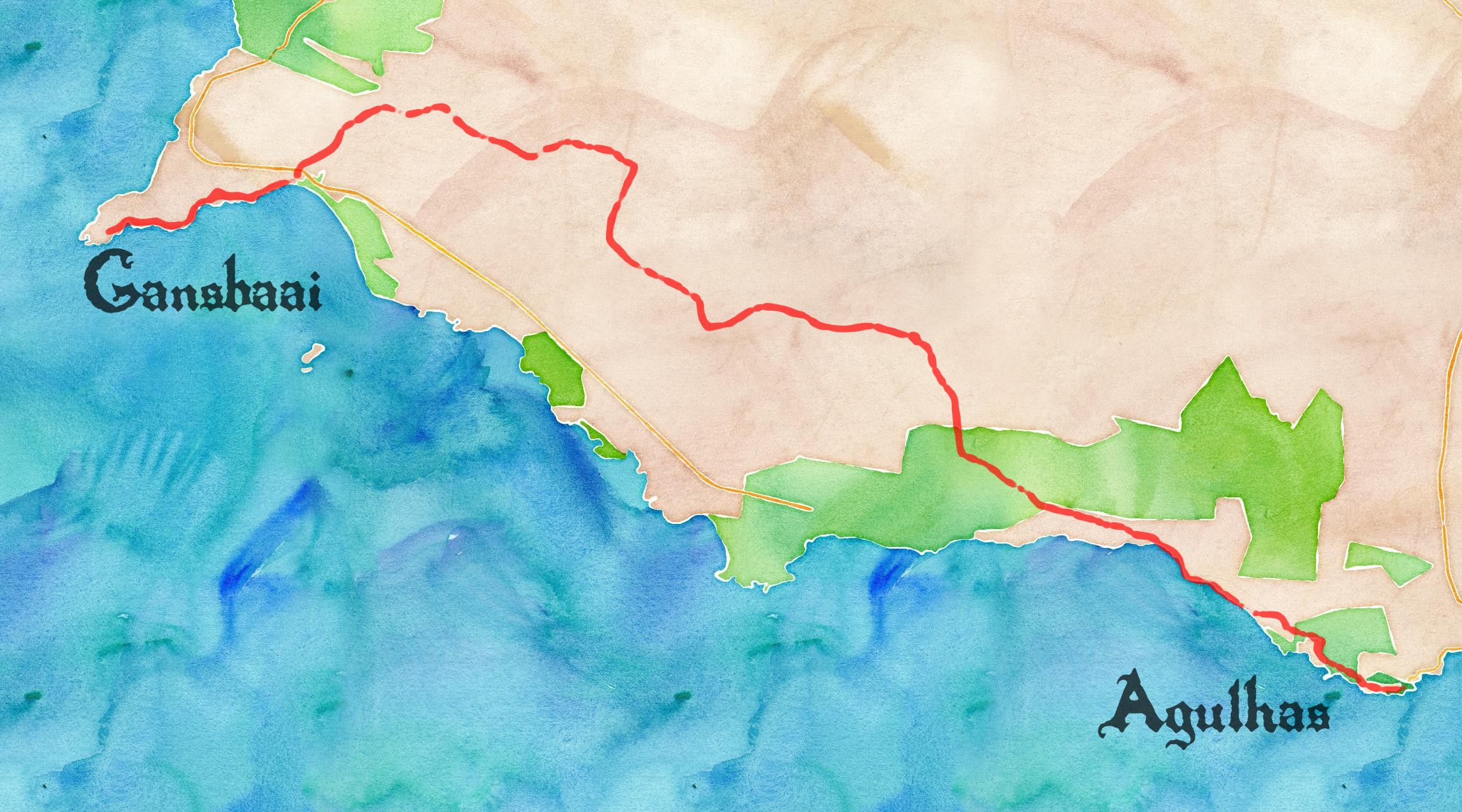 Animated Watercolour Map for Cycle Tour/Race Videos