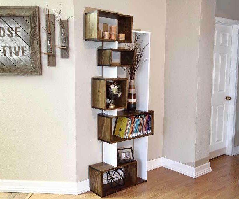 Offsetting DIY Bookshelf