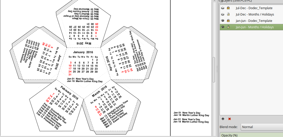 Dodecahedron Calendar - 2 Page - Customizable : 4 Steps (with Pictures) -  Instructables