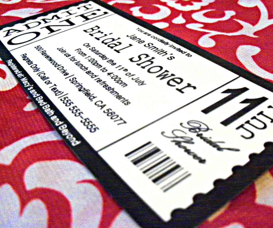 Ticket Invitation Designed in Powerpoint