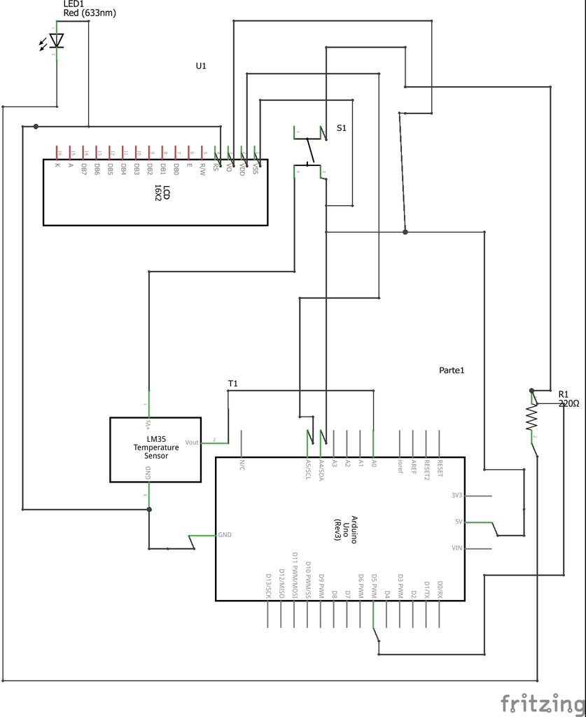 Digital Termometer Circuit Diagram