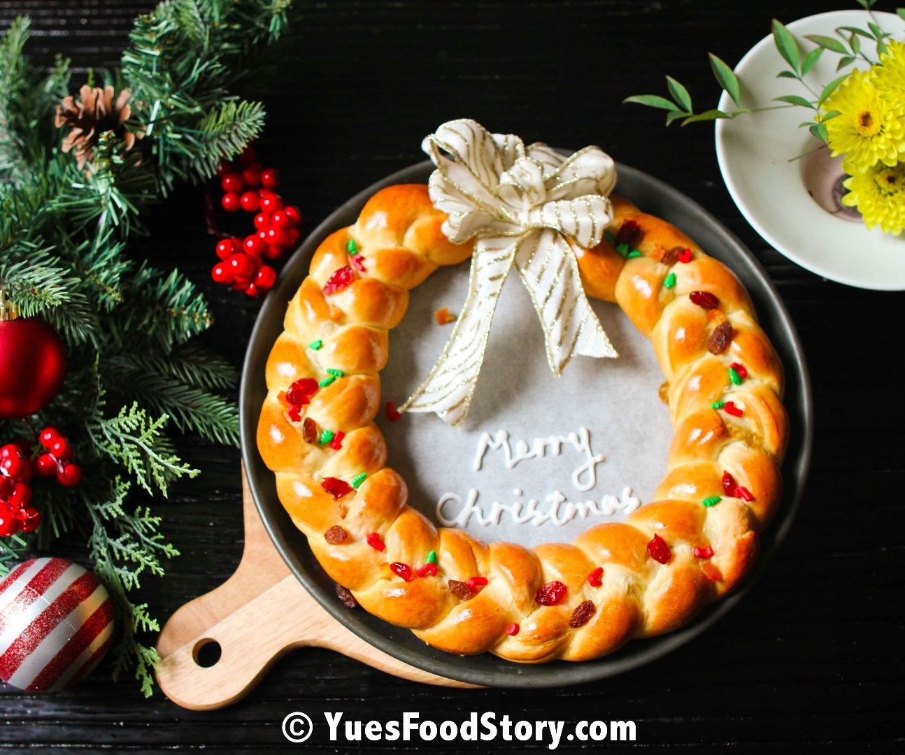  Mom's Bread Wreath for Christmas