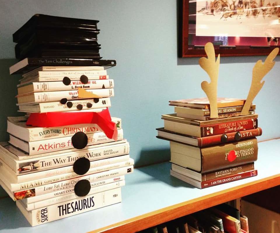 Snowman Book Sculpture