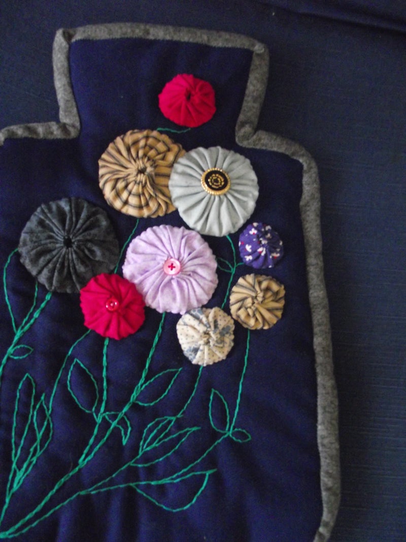 Quilted Hot Water Bottle Cover