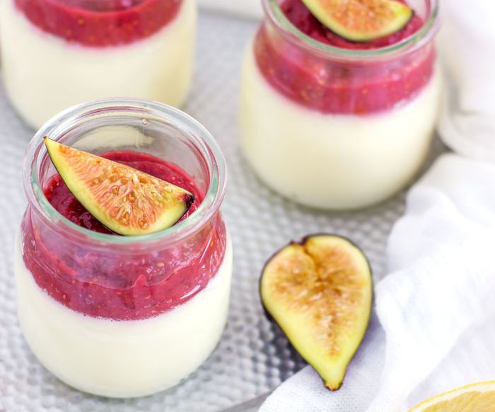 Lemon Panna Cotta With Fig Butter
