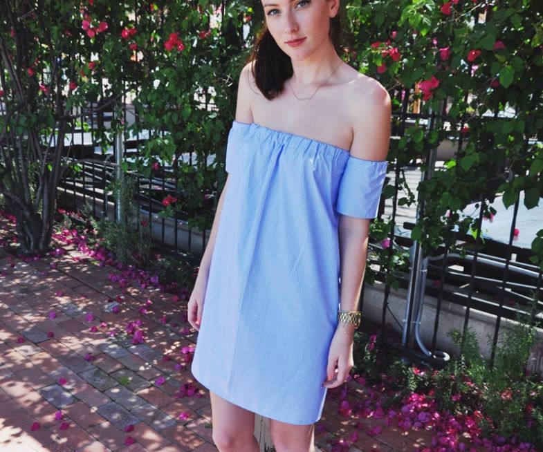 DIY Off The Shoulder Dress