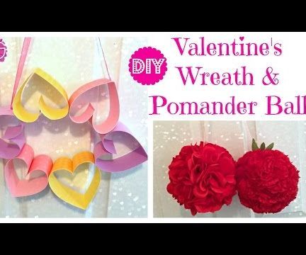 DIY Heart Wreath & Flower Pomander Ball