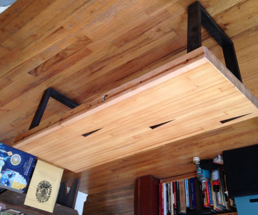Coffee Table From Reclaimed Bowling Alley Lane - for a Non-woodworker Living in Tiny Apartment
