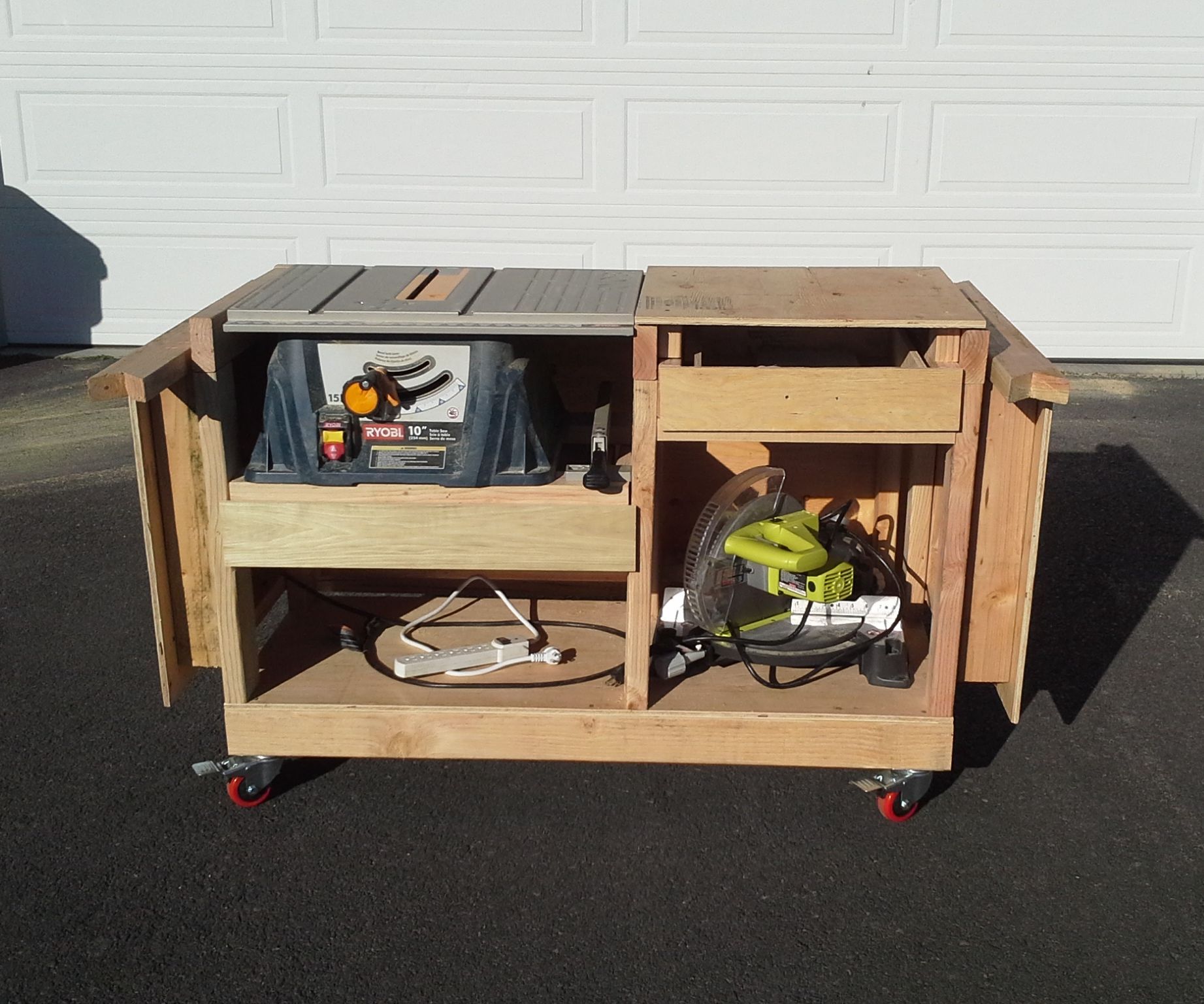 Table Saw and Miter Saw Cart
