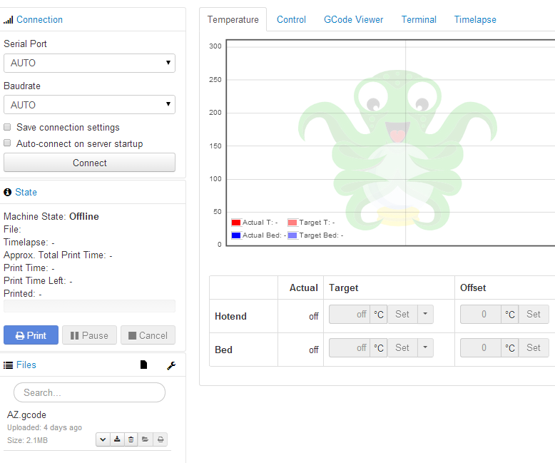 Setting Up Octoprint Web Interface for 3d Printer on Cubietruck
