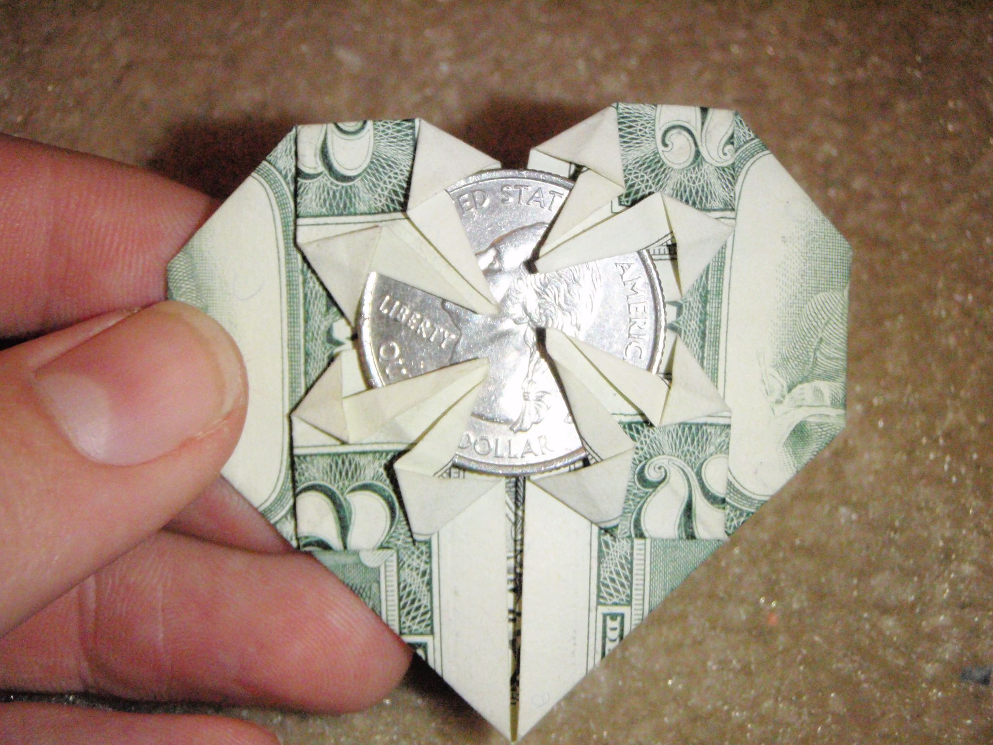 Dollar Bill Origami Heart : 8 Steps (with Pictures) - Instructables