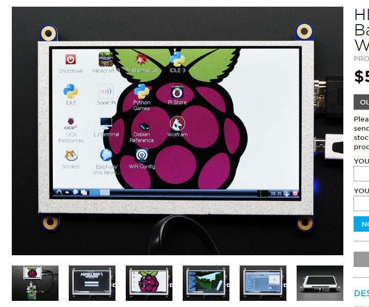 800 X 480 - 5" HDMI Display - Using Jessie With Pixel -  Resolution Issue