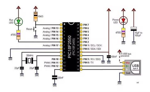 Basic Pinguino Schematic Circuit