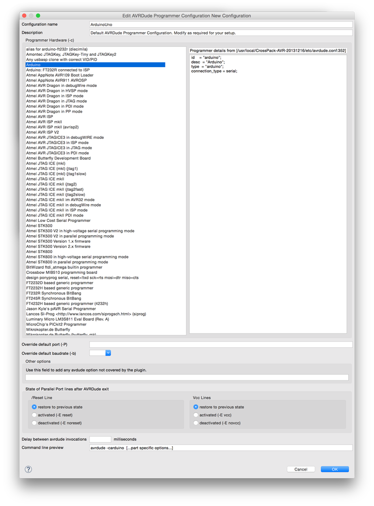 Create Your First C Project (project Type AVR Cross Target Application) and Set the AVR Properties.