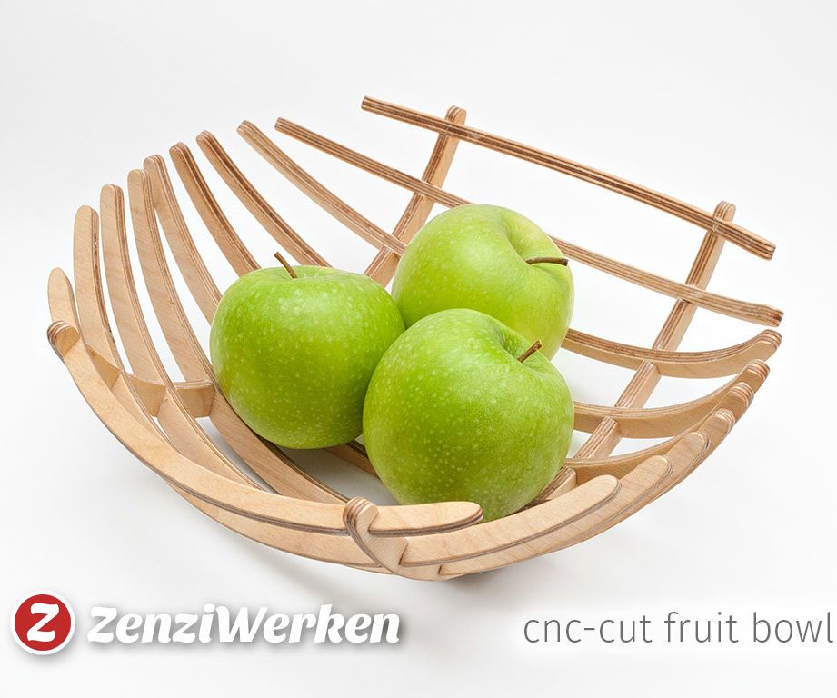 Fancy Wooden Fruit Bowl with 123D Make