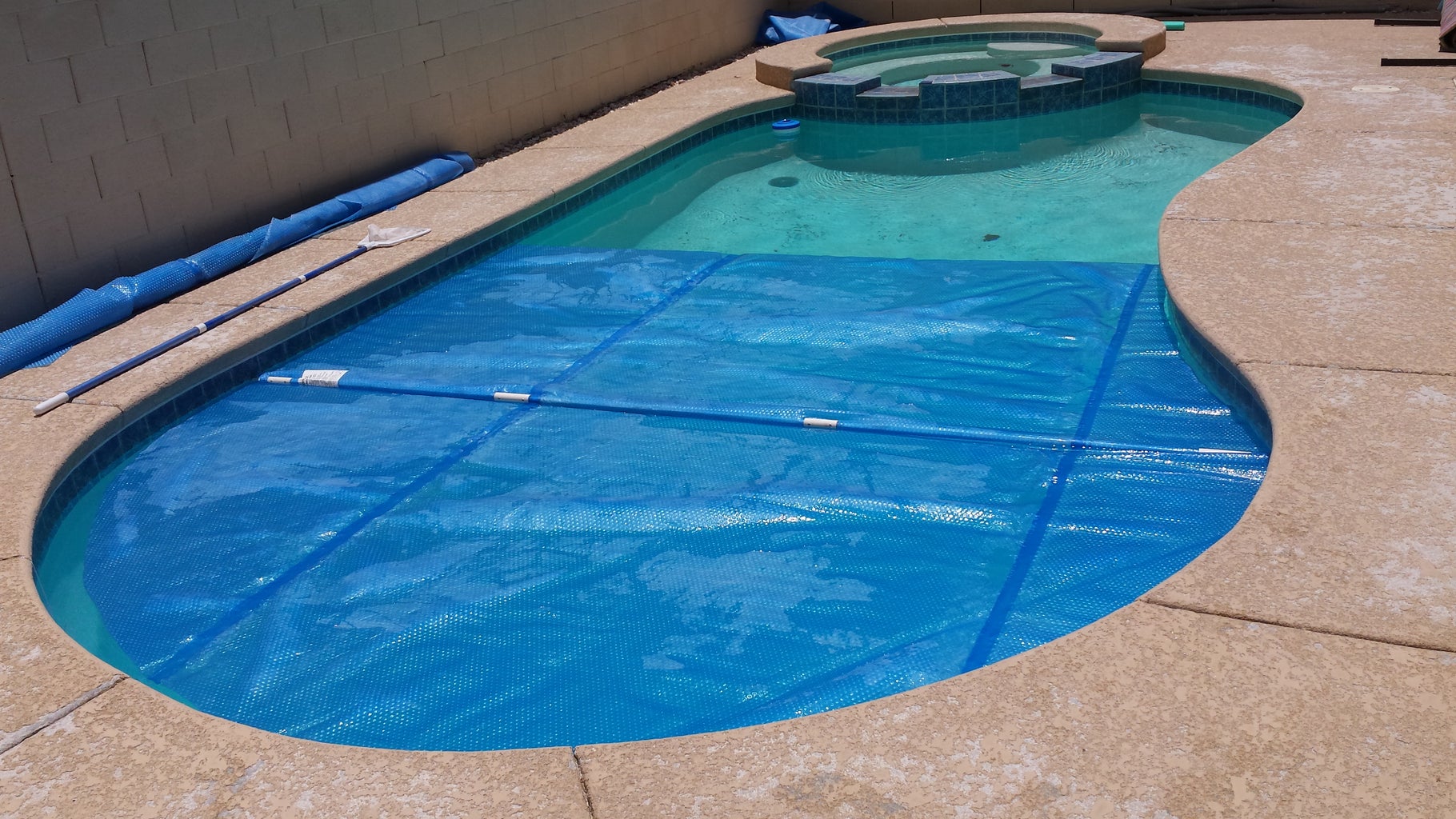 Cutting Solar Pool Cover into Sections