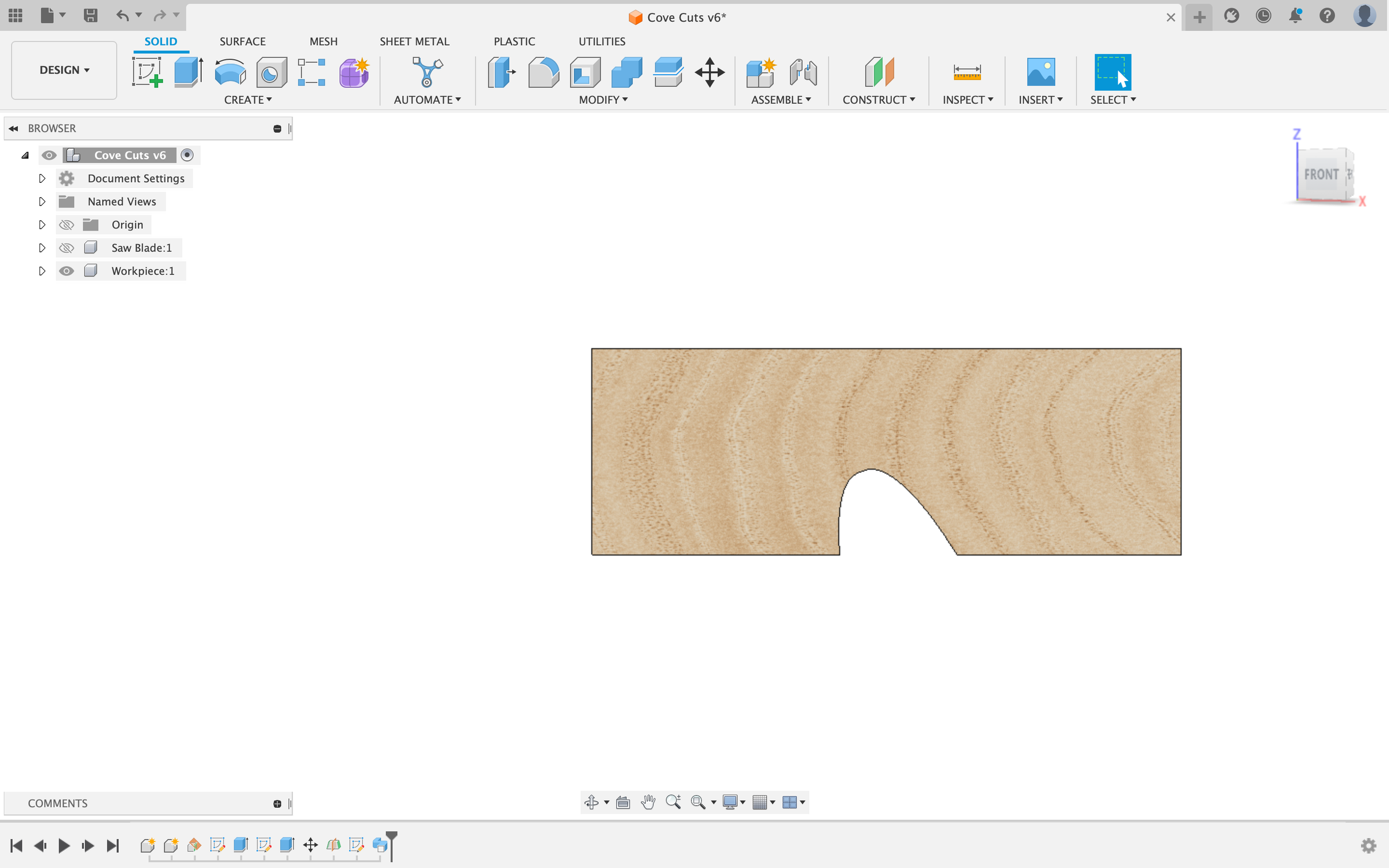 Cutting Coves on a Table Saw a Fusion 360 Virtual Project 3 Steps