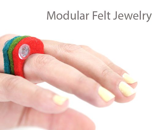 Modular Felt Jewelry