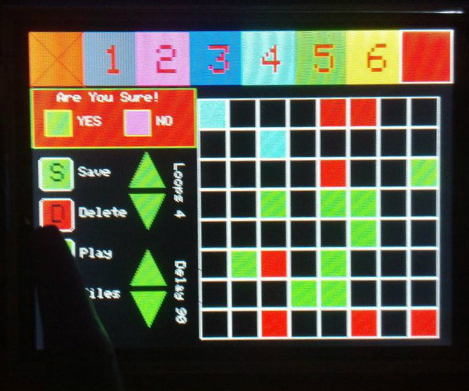 TFT Touch Screen Animation Engine and 8x8 RGB LED Matrix Controller
