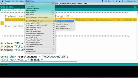 Update ESP32 Boards Library.