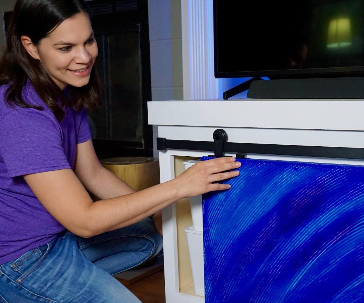 How to Build a TV Stand With Sliding Door and Secret Storage : 7 Steps ...