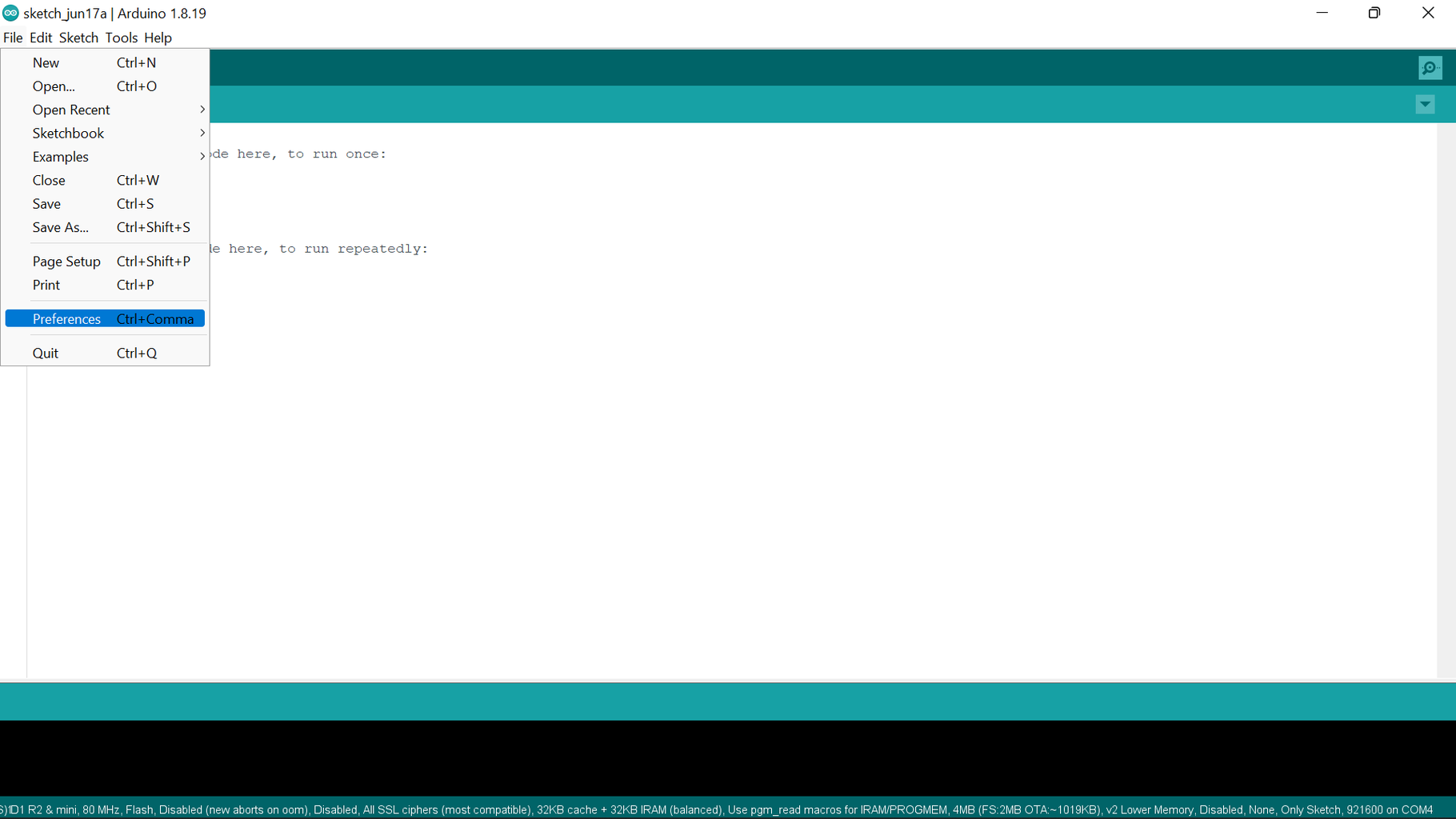 Setting Up Esp8266 Boards Within Arduino