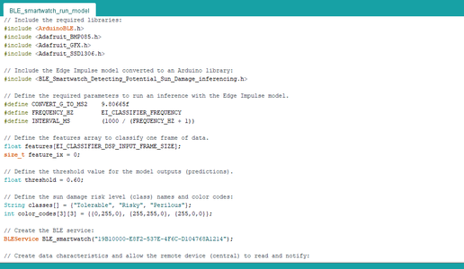 Setting Up the Edge Impulse Model on XIAO BLE