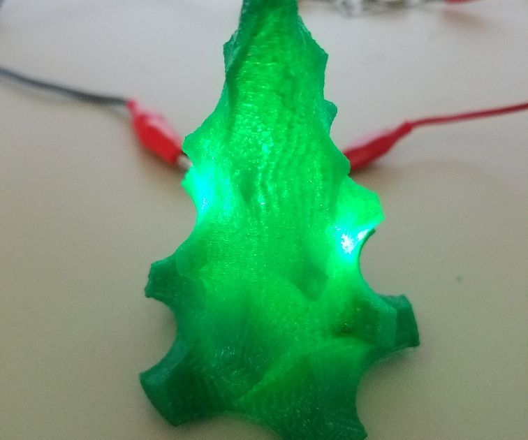 Flashing Led 3D Printed Xmas Tree