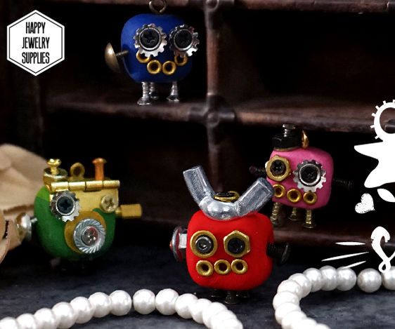DIY Tutorial - Cute Robots made by Soft Clay!