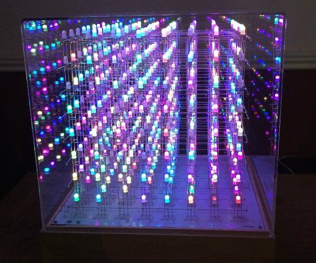 Arduino Mega 8x8x8 RGB LED Cube 